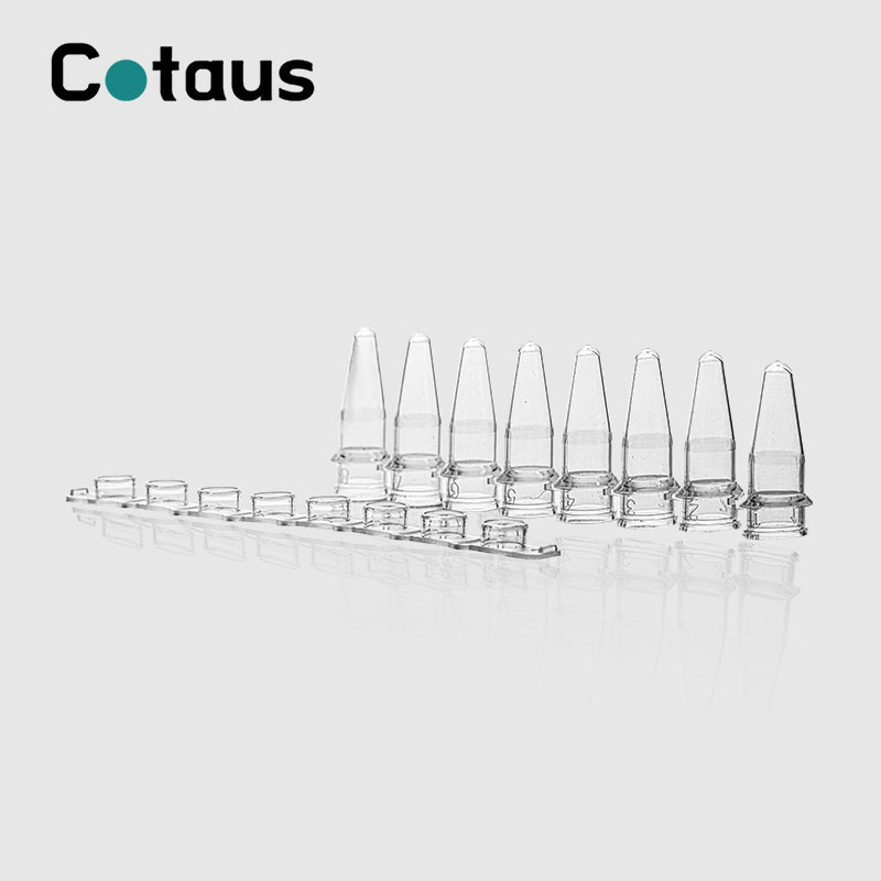 0.2ml شفاف PCR 8-پټه ټیوب